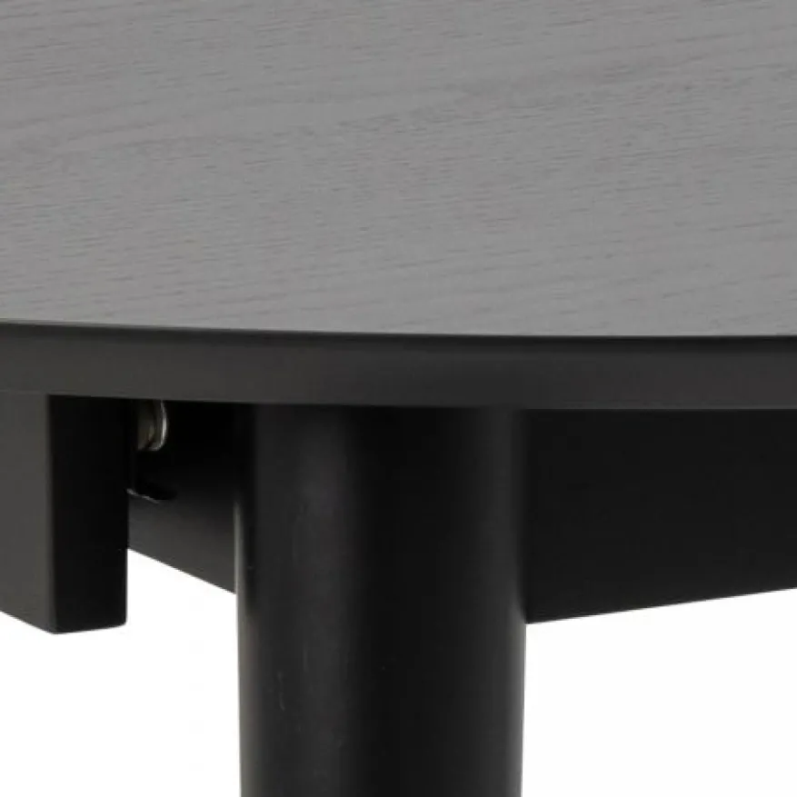 Uitschuifbare Eettafel Saga Zwart - 115/154x115 cm