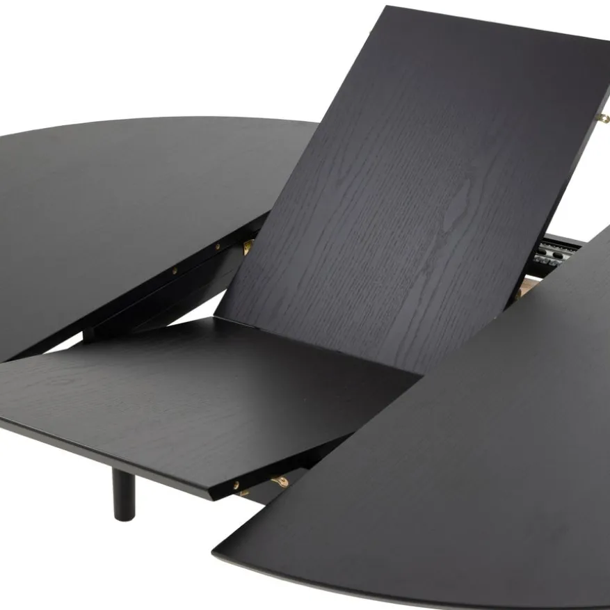 Uitschuifbare Eettafel Saga Zwart - 115/154x115 cm