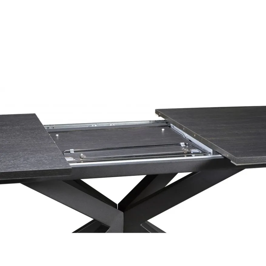 Uitschuifbare Eettafel Zwanenburg Zwart - 220/280x100