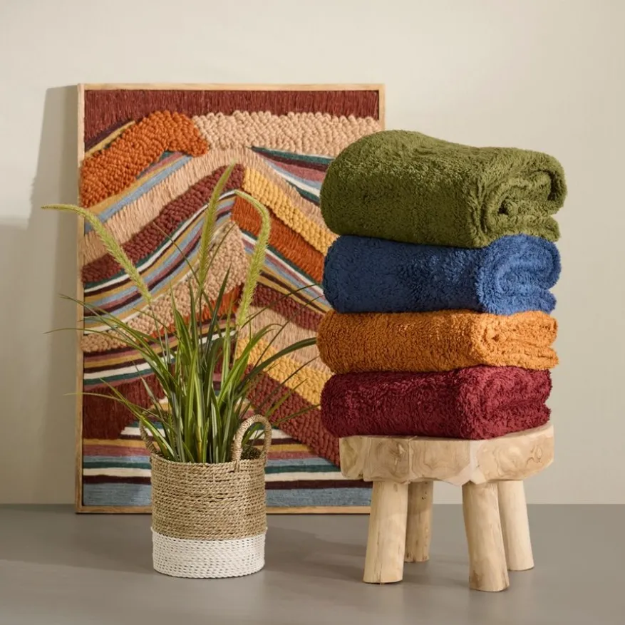 Unique Living Plaid Teddy Bruin - 150x200 cm
