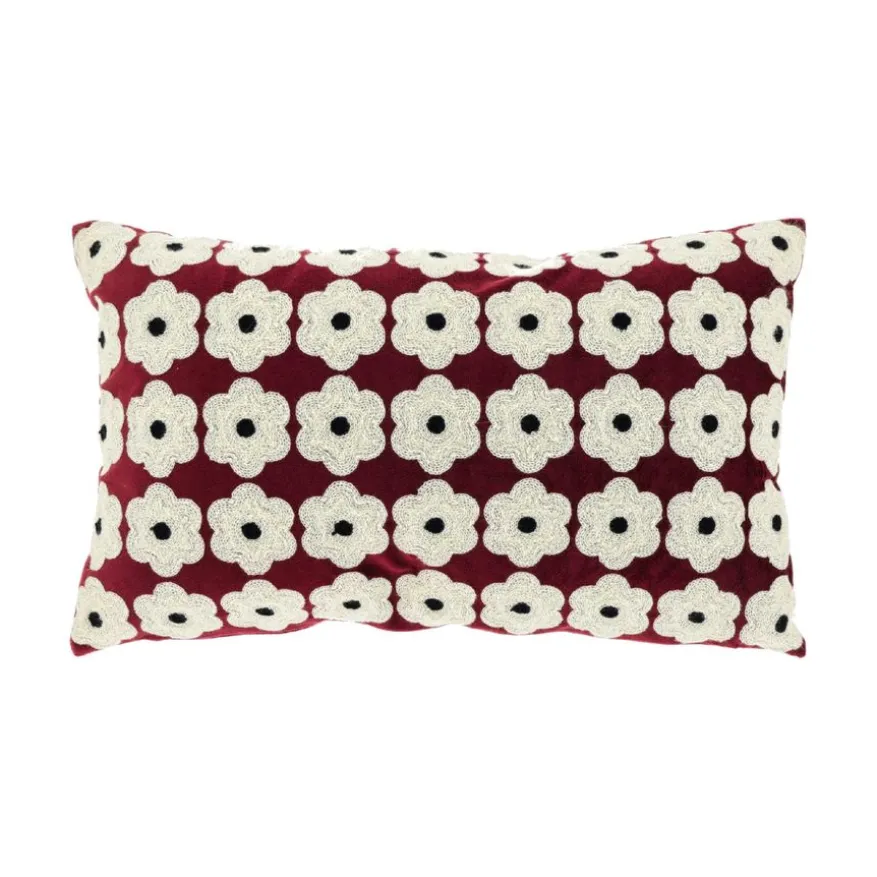 Unique Living Sierkussen Mona Bordeaux - 30x50 cm