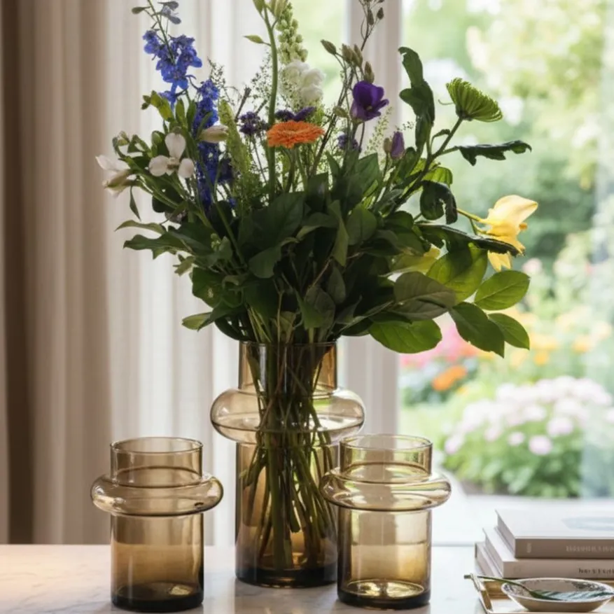 Vaas Lune Amber - 25 cm hoog