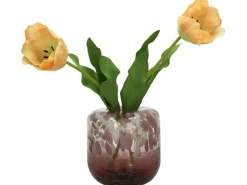 Vaas Vlek Oudroze - 21 cm hoog