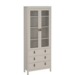 Vitrinekast Dallas Taupe - 79x199x33 cm