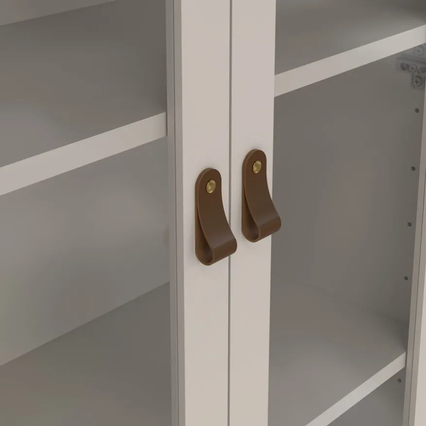Vitrinekast Dallas Taupe - 79x199x33 cm