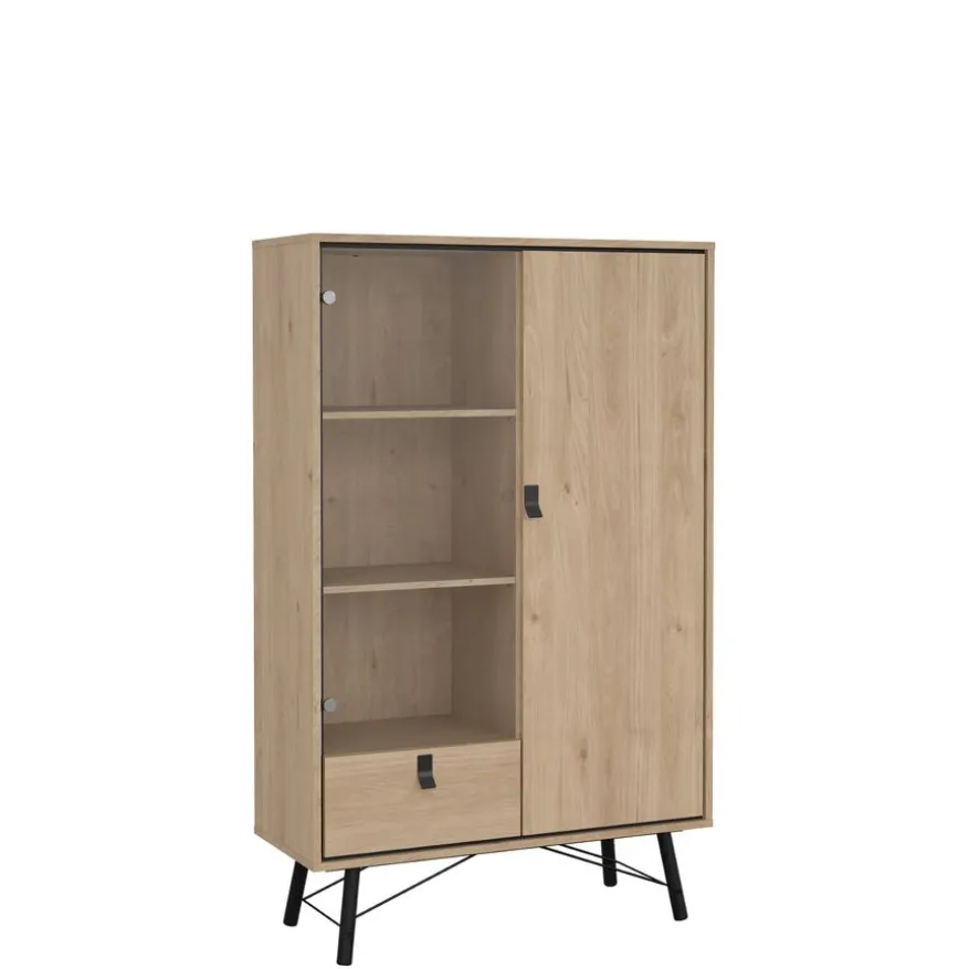 Vitrinekast Denver Eiken - 102x162x40 cm