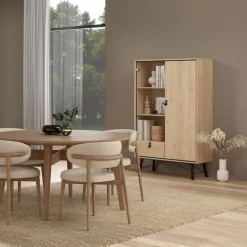 Vitrinekast Denver Eiken - 102x162x40 cm