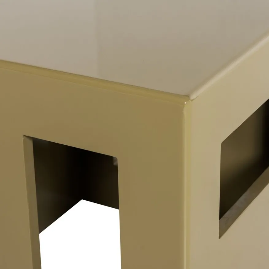 vtwonen Bijzettafel Modern Honinggeel - 40x40 cm