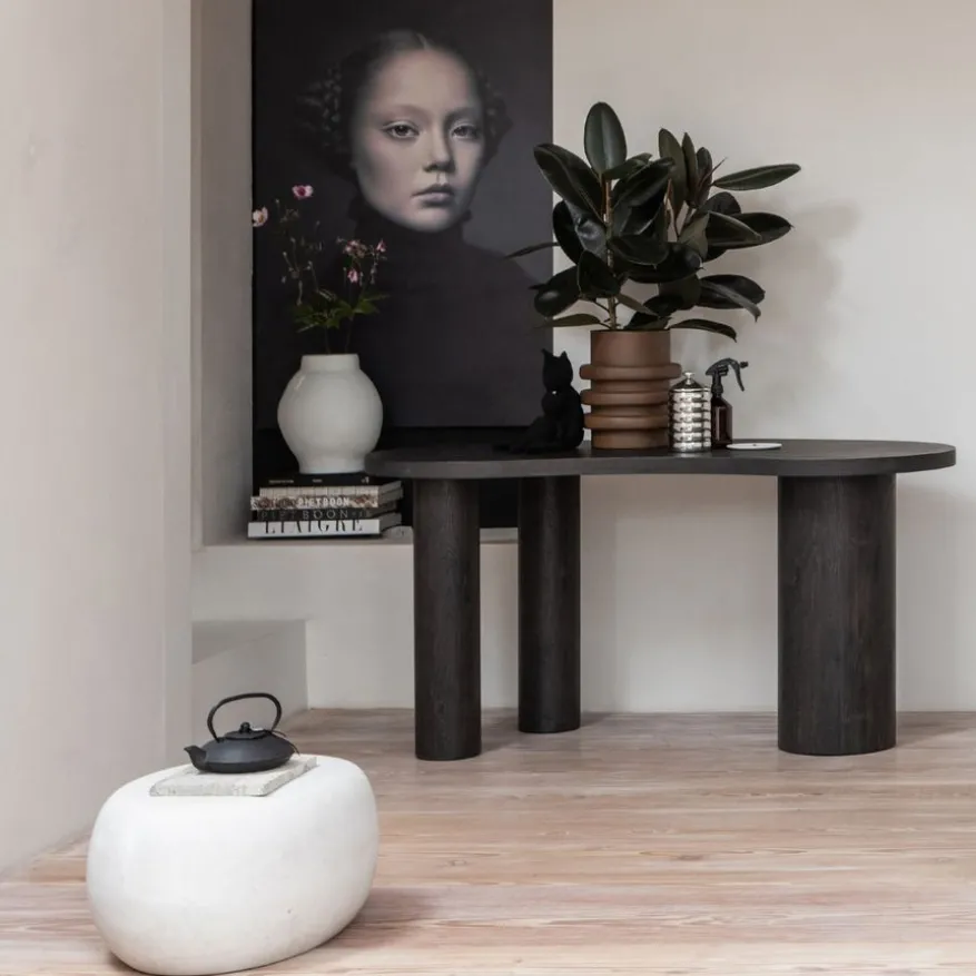 vtwonen Bijzettafel Pebble Wit - 50x50 cm