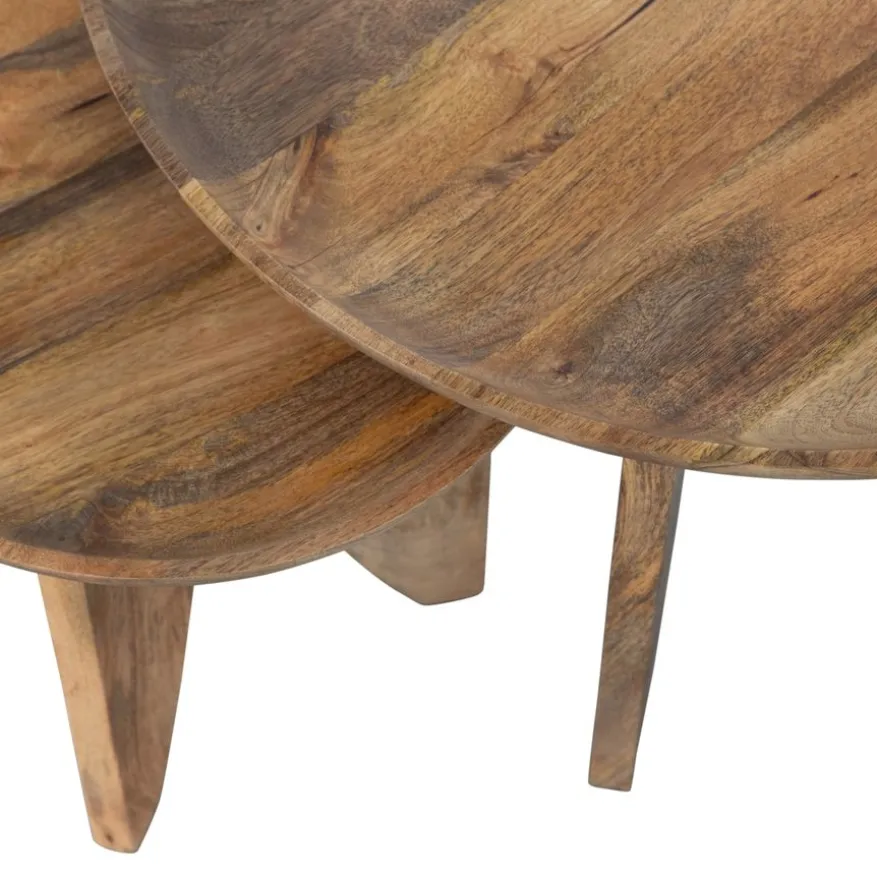 vtwonen Salontafel High Heels Naturel - set 2 stuks
