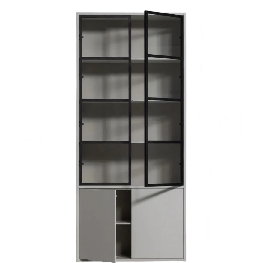 vtwonen Vitrinekast Basic Mist - 101x230x40 cm