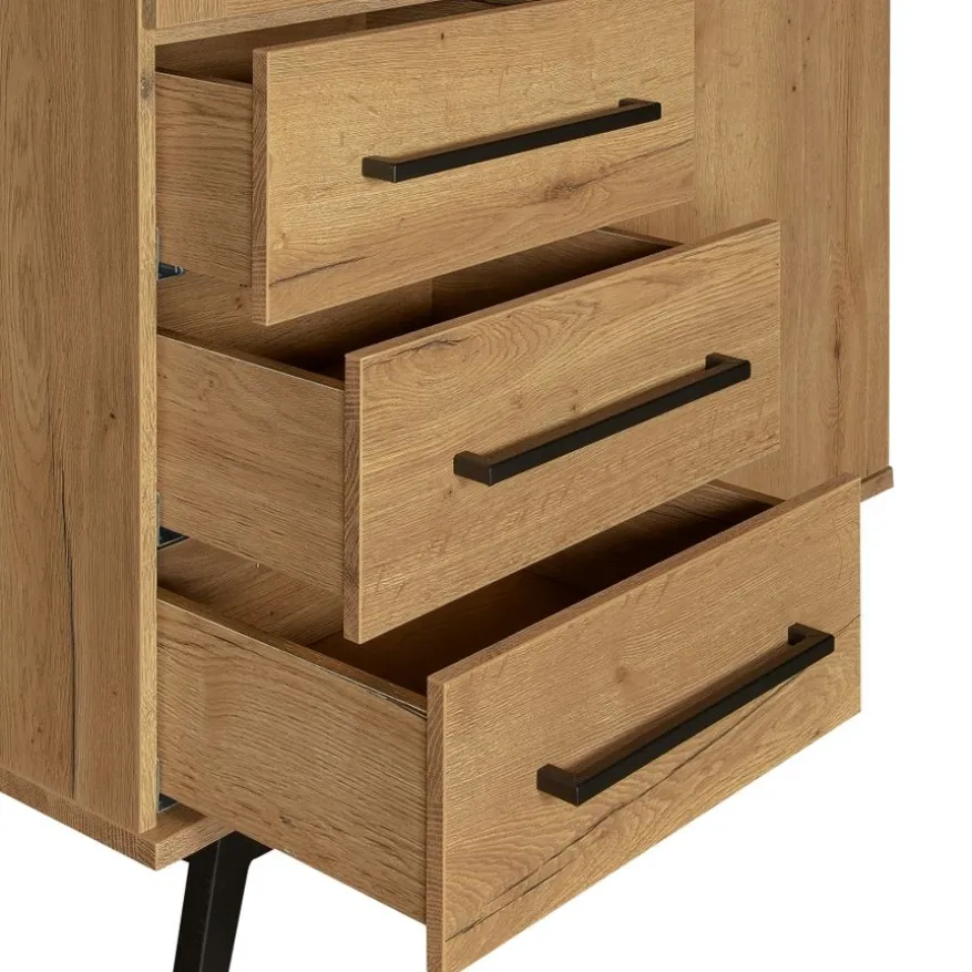 Wandkast Batenburg Naturel - 107x190x45 cm