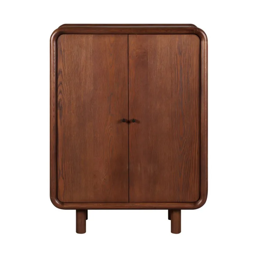 Wandkast Boogie Donkerbruin - 90x120x43 cm