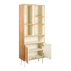 Wandkast Doble Naturel / Crème - 85x210x40 cm