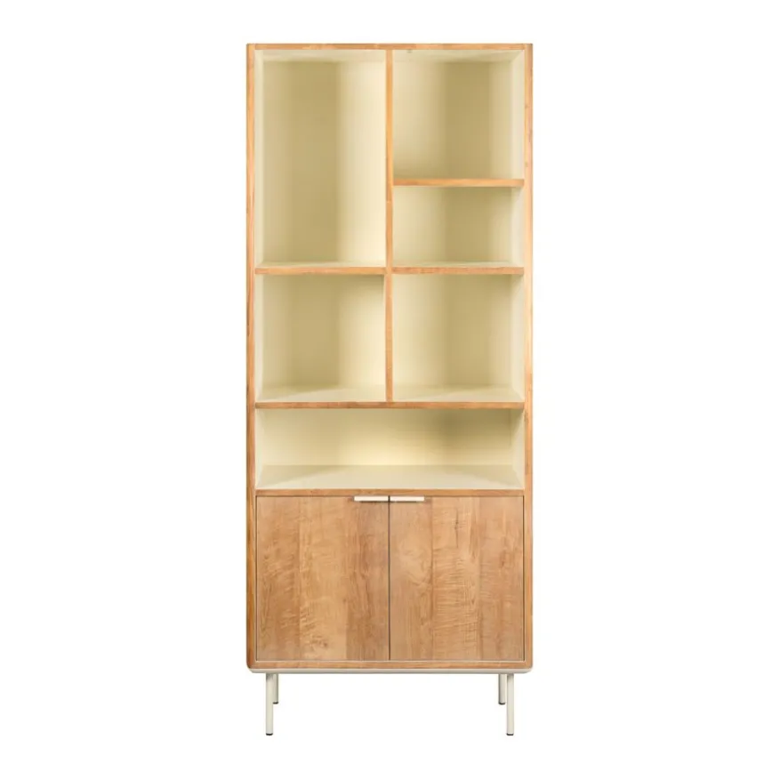 Wandkast Doble Naturel / Crème - 85x210x40 cm