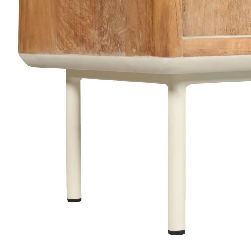 Wandkast Doble Naturel / Crème - 85x210x40 cm