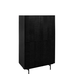 Wandkast Elvas Zwart - 90x160x45 cm