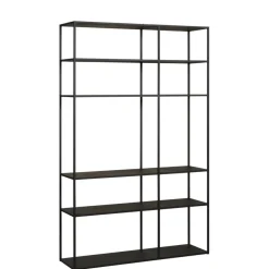 Wandkast Lennard Zwart - 120x195x35 cm