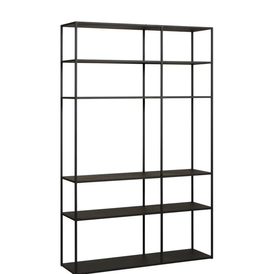 Wandkast Lennard Zwart - 120x195x35 cm