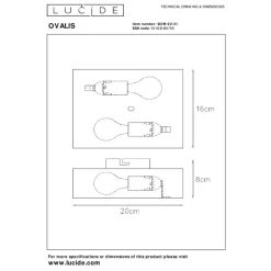 Wandlamp Ovalis Wit