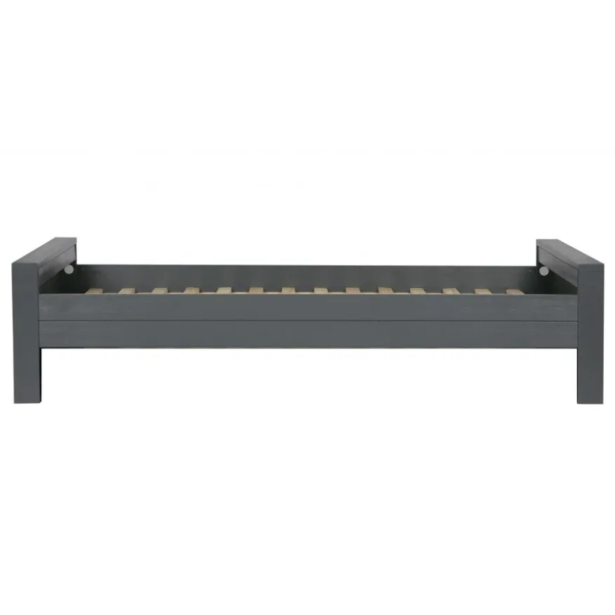 WOOOD Bed Dennis Staalgrijs - 90x200 cm