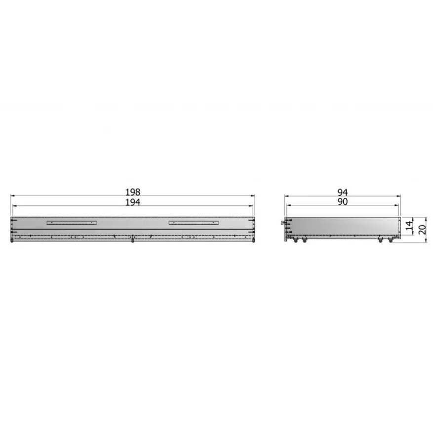 WOOOD Bedlade Dennis Grijs - 90x190 cm