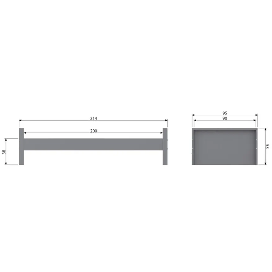 WOOOD Bed Morris Leem - 90x200 cm