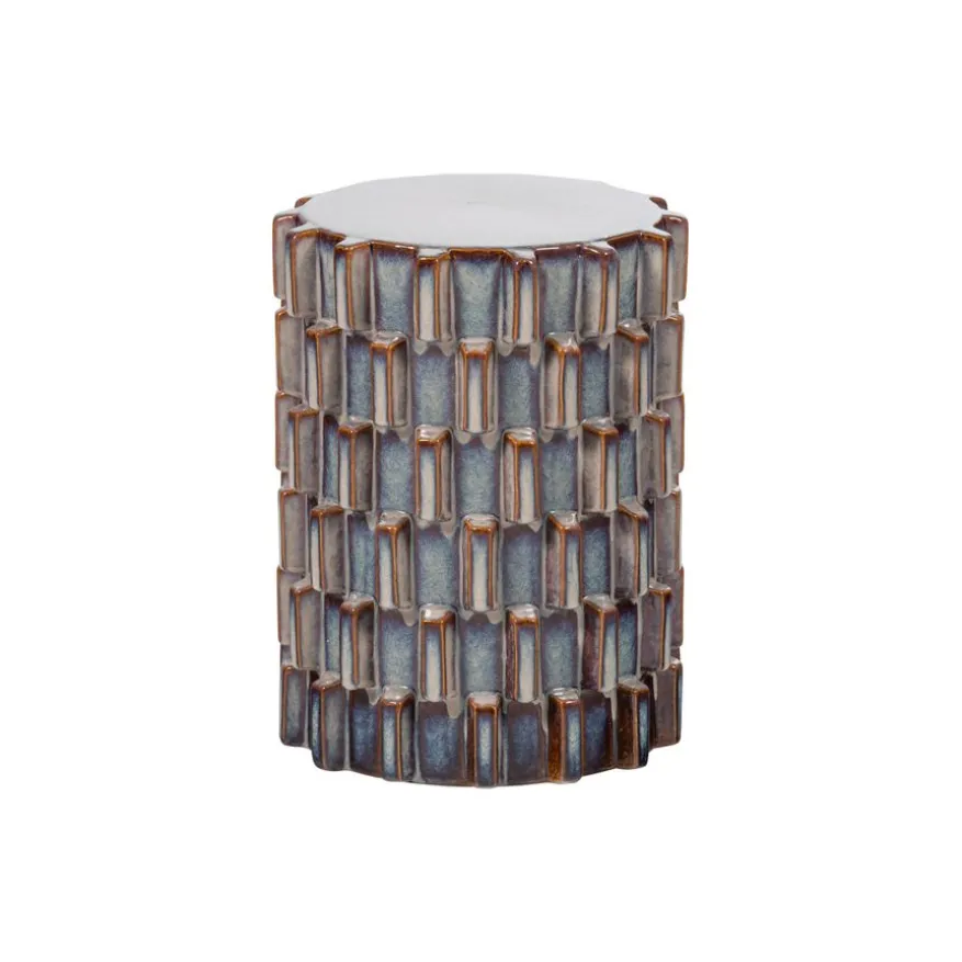 WOOOD Bijzettafel Axu Grijsblauw - Ø 35 cm