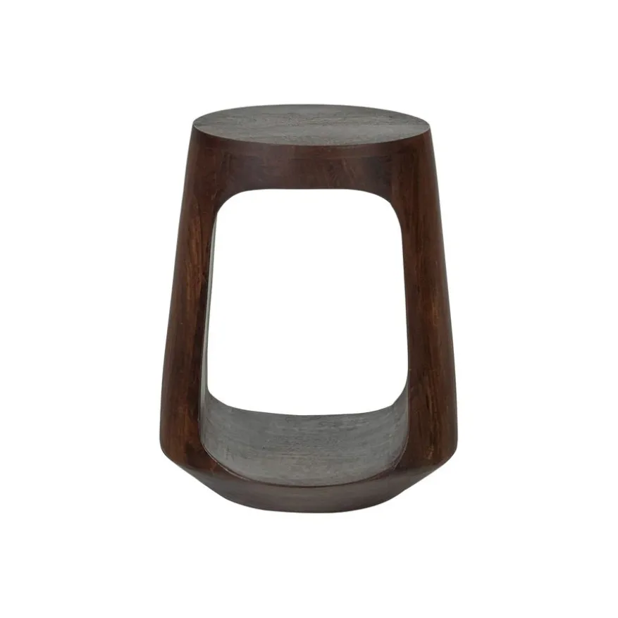 WOOOD Bijzettafel Bayo Walnoot - Ø 33 cm