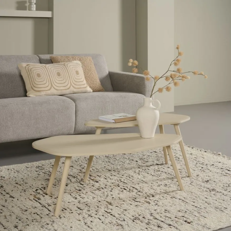 WOOOD Bijzettafel Davina Dust - set 2 stuks