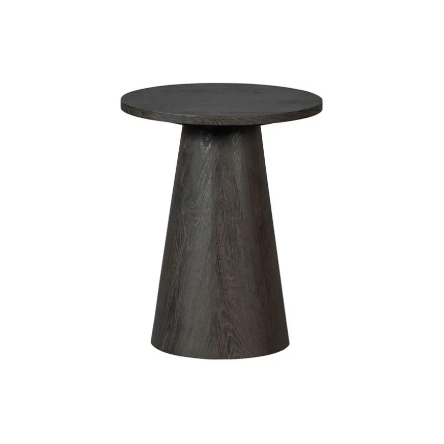 WOOOD Bijzettafel Maan Donkerbruin - Ø 40 cm