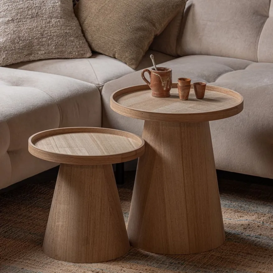 WOOOD Bijzettafel Maud Naturel - Ø 39 cm