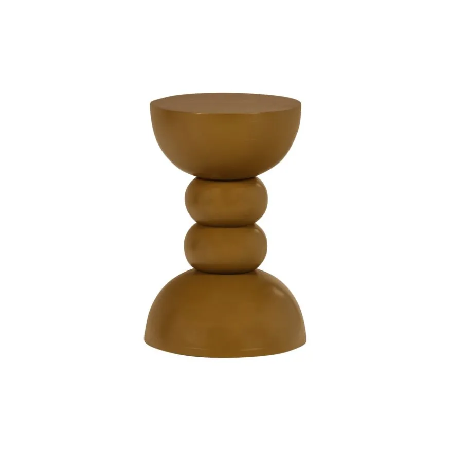 WOOOD Bijzettafel Miel Honinggeel - Ø 35 cm