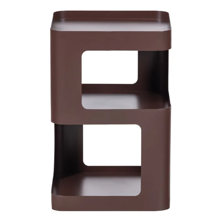 WOOOD Bijzettafel Riv Paars / Bruin - 35x35 cm