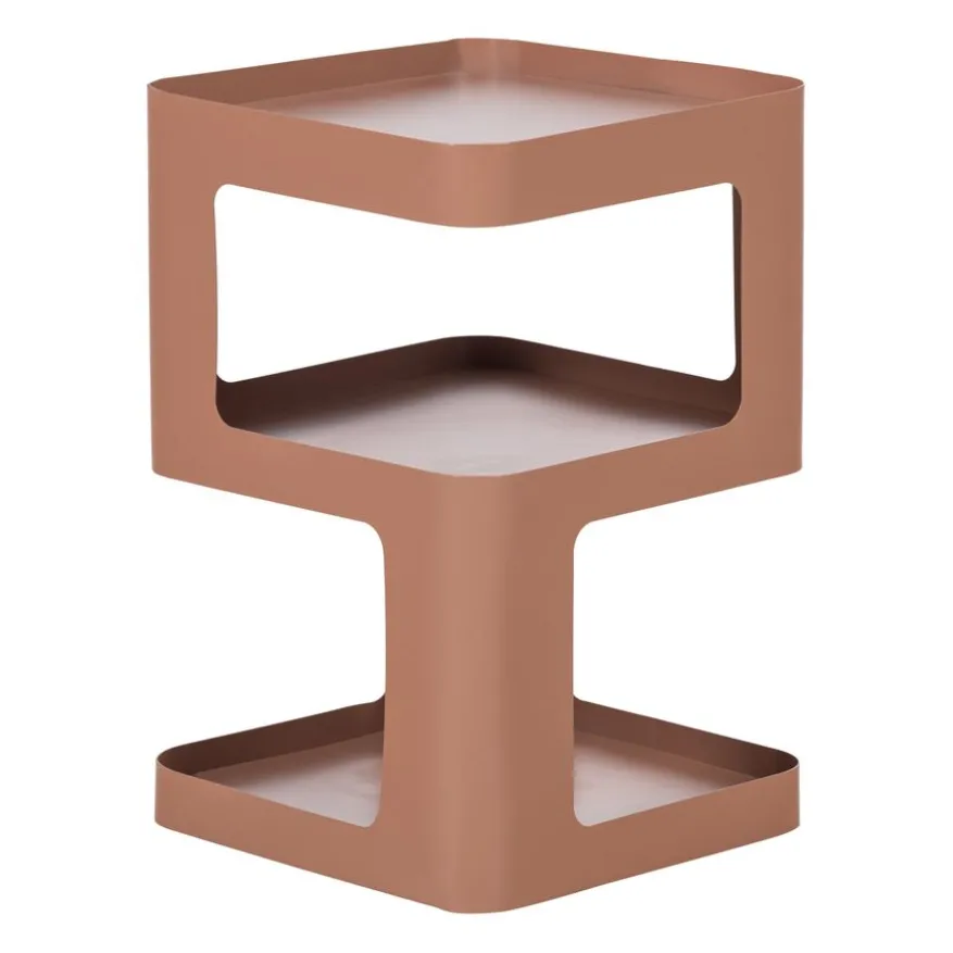 WOOOD Bijzettafel Riv Zalmroze - 35x35 cm