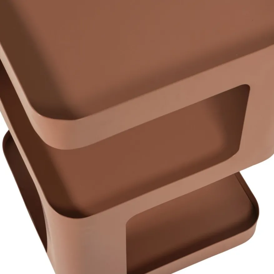 WOOOD Bijzettafel Riv Zalmroze - 35x35 cm