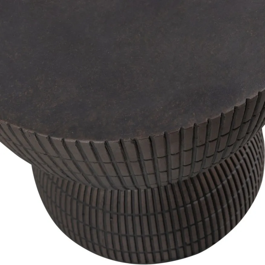 WOOOD Bijzettafel Samson Donkerbruin - Ø 40 cm