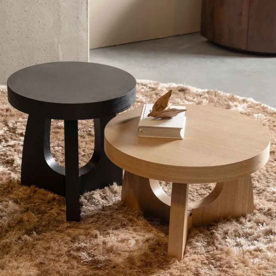 WOOOD Bijzettafel Tala Naturel - Ø 55 cm