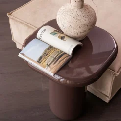 WOOOD Bijzettafel Zava Donkerbruin - Ø 50 cm