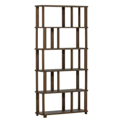 WOOOD Boekenkast Riss Bruin - 90x186x30 cm