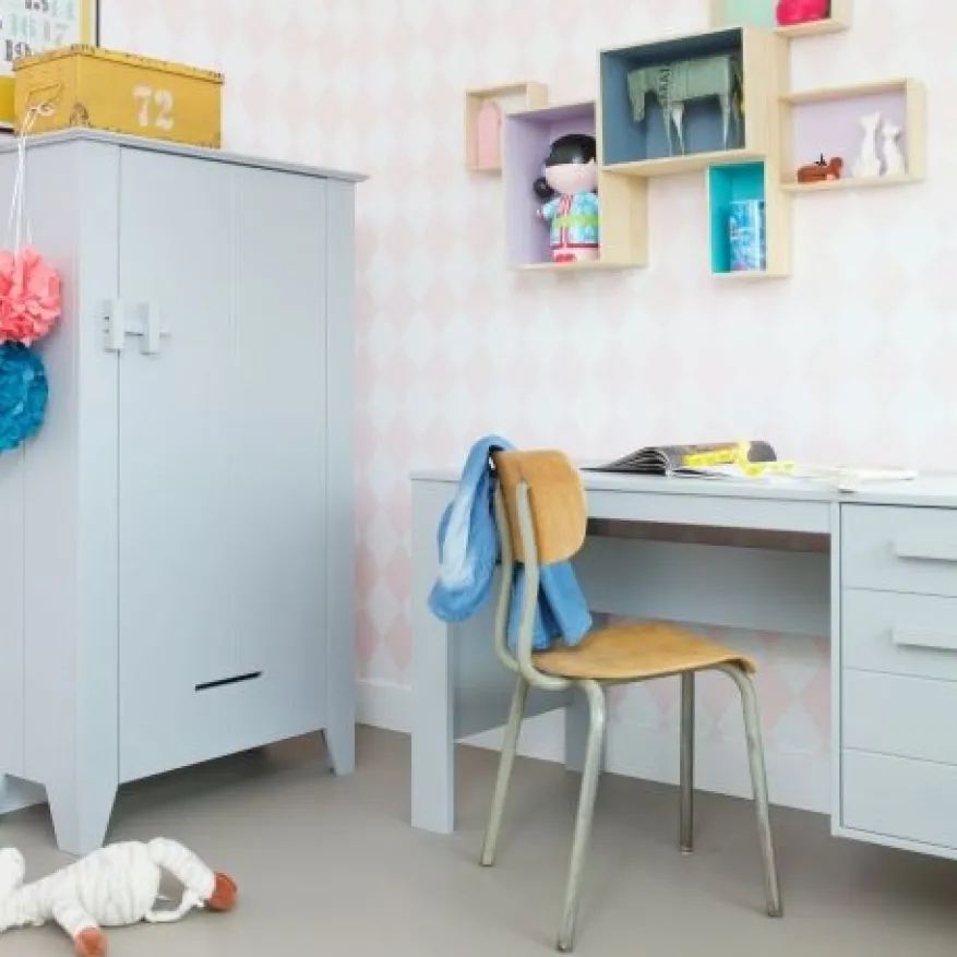 WOOOD Bureau Dennis Grijs - 141x74x59 cm