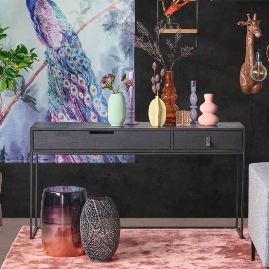 WOOOD Bureau Silas Zwart - 140x75x44 cm