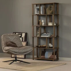 WOOOD Draaifauteuil Arve Beige