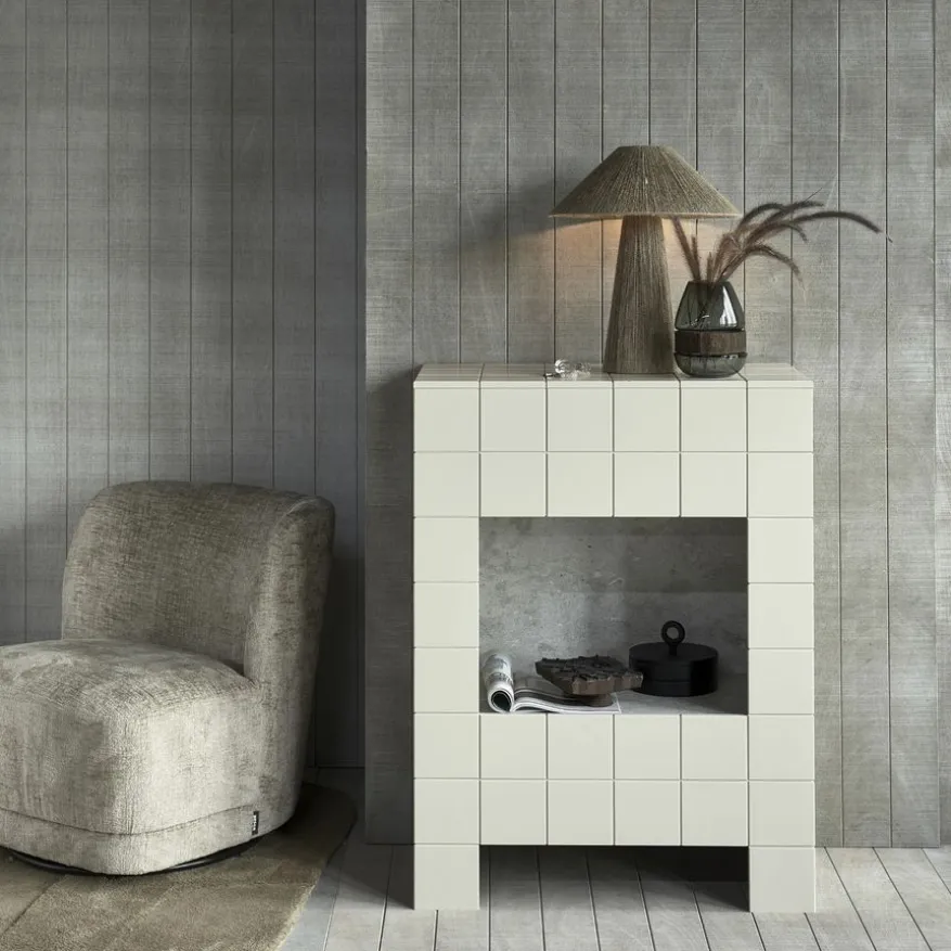 WOOOD Draaifauteuil Atty Zand
