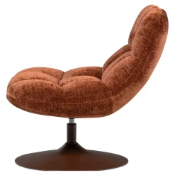 WOOOD Draaifauteuil Elvi Roestbruin