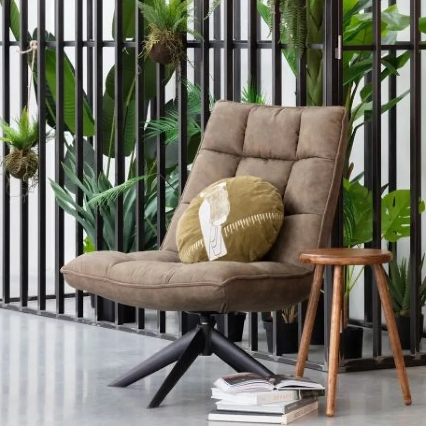 WOOOD Draaifauteuil Jouke Groen