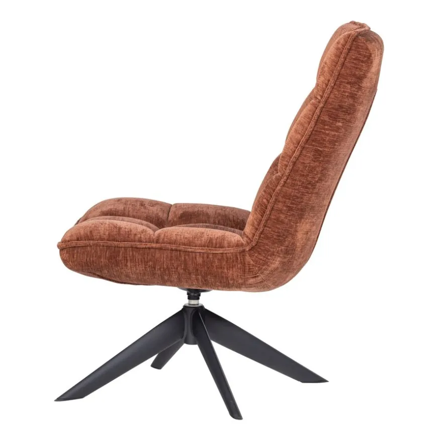 WOOOD Draaifauteuil Jouke Roestbruin