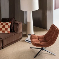 WOOOD Draaifauteuil Maudi Roestbruin
