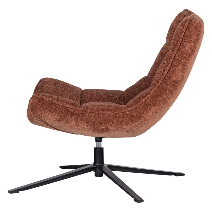 WOOOD Draaifauteuil Maudi Roestbruin