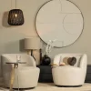 WOOOD Draaifauteuil Serra Zand